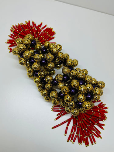 Julie Rubaro Purple and Red Wrap Bracelet Devil's Details